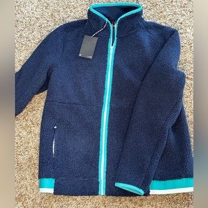 Under Armour blue fleece golf jacket, NWT, size medium
